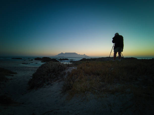 istock Photographer Table Mountain sunset from the beach 1210578232