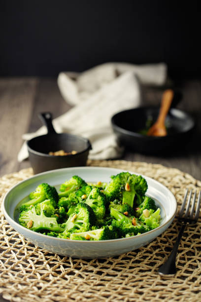 istock Healthy Vegan broccoli salad with pine nuts 1210578461