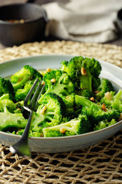 istock Healthy Vegan broccoli salad with pine nuts 1210578471
