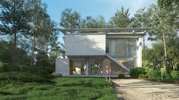 istock Modern house in the countryside 1210580258