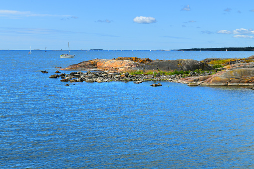 Rocky island of Helsinki archipelago in summer. Finland