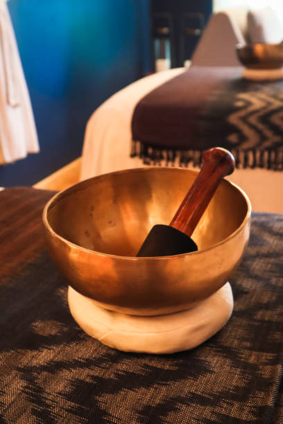 istock Rin gong singing bowl in wellness spa 1210588131