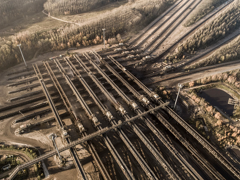 Conveyor Belts in a opencast mine in Germany.
