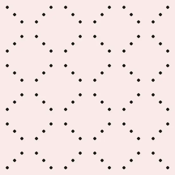 Vector illustration of Vector minimalist seamless pattern, dotted lines in diagonal gri