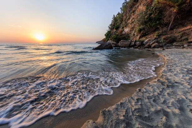 istock Paradise beach at sunrise. Greece 1210600340