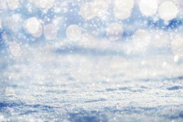 istock Shiny christmas snow With Golden Lights and glitters background 1210601275