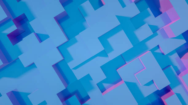 istock 3D Abstract Iridescent Geometric Shapes Background 1210603133