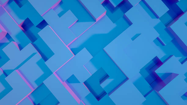 istock 3D Abstract Iridescent Geometric Shapes Background 1210603194