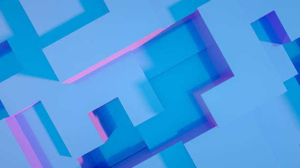 istock 3D Abstract Iridescent Geometric Shapes Background 1210603269