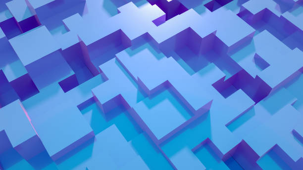 istock 3D Abstract Iridescent Geometric Shapes Background 1210603438
