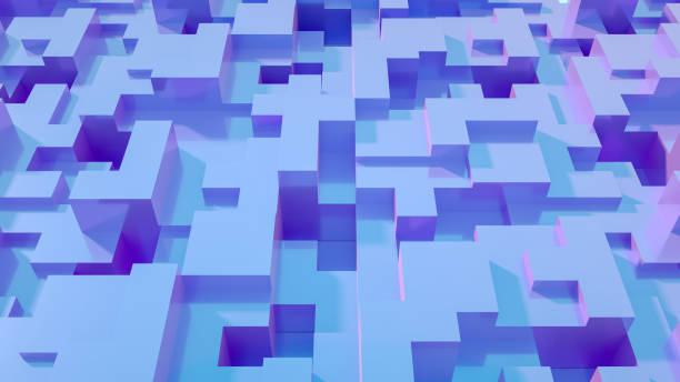 istock 3D Abstract Iridescent Geometric Shapes Background 1210604079