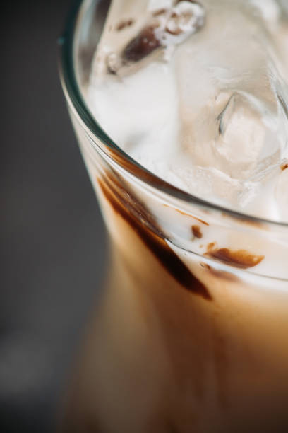 istock Creamy cocktail with ice and slice of chocolate 1210606571