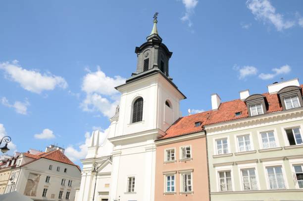 istock Church among buildings in Warsaw 1210608039