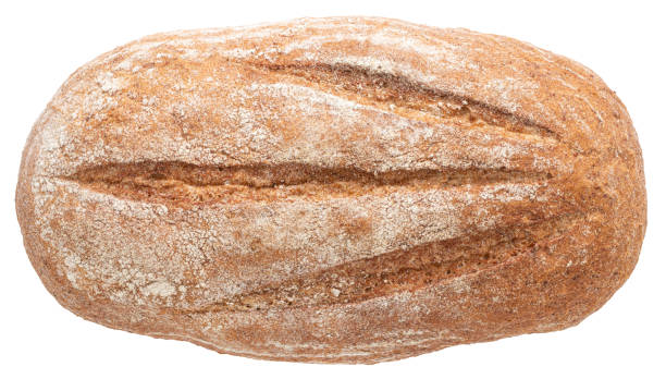 istock freshly baked bread isolated on white background. 1210610754