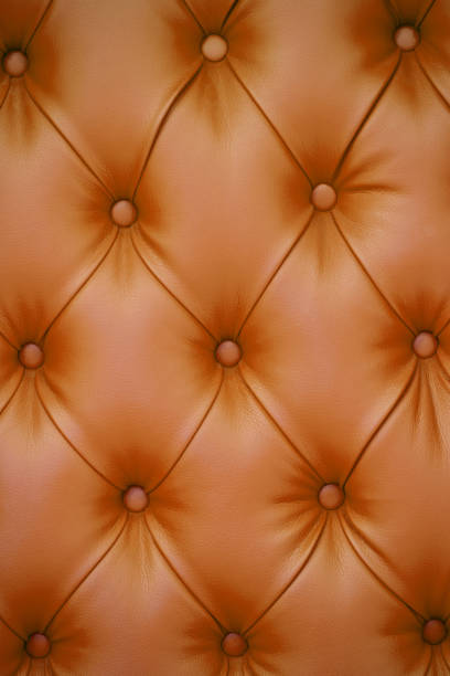 istock Vertical background of brown leather furniture upholstery 1210611607