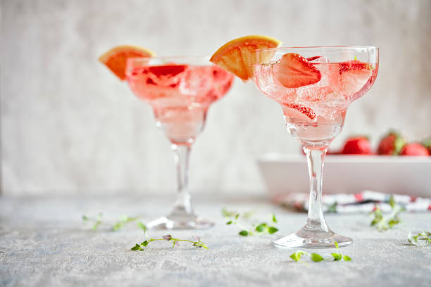 istock Strawberry Blood Orange Spritzers Cocktail 1210620601
