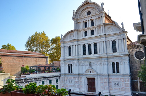 Venice, Italy, September 21, 2015: The Church of San Zaccaria a 15th-century former monastic church in central Venice, Italy.