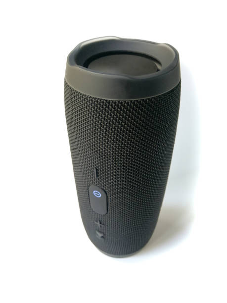 Stylish bluetooth speaker isolated on the white background
