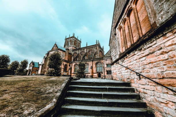 Steps Leading To Medieval Church In Sherborne- Sherborne Abbey