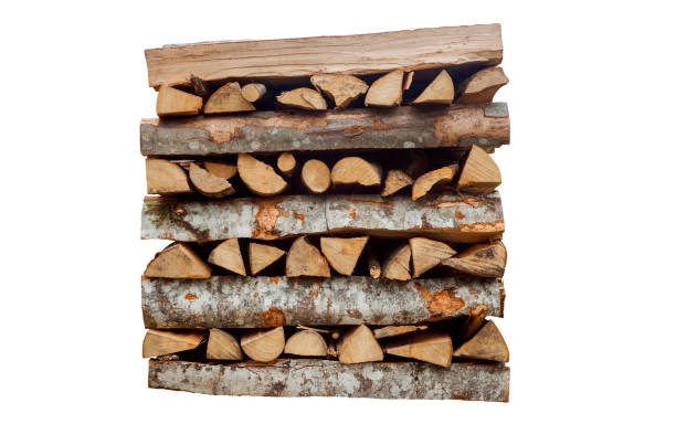 istock stack or pile of cut wood isolated on white 1210637959