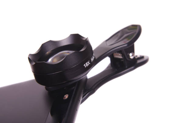 istock Clip on macro lens for smartphone camera 1210647084