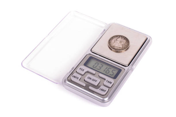 istock Digital high precision pocket scales isolated on the white background 1210647210