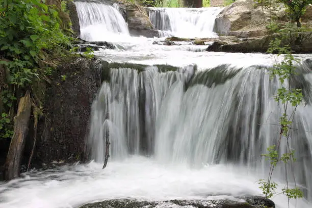 Photo of Beautiful rapids between vegetation near Monte Gelato waterfalls