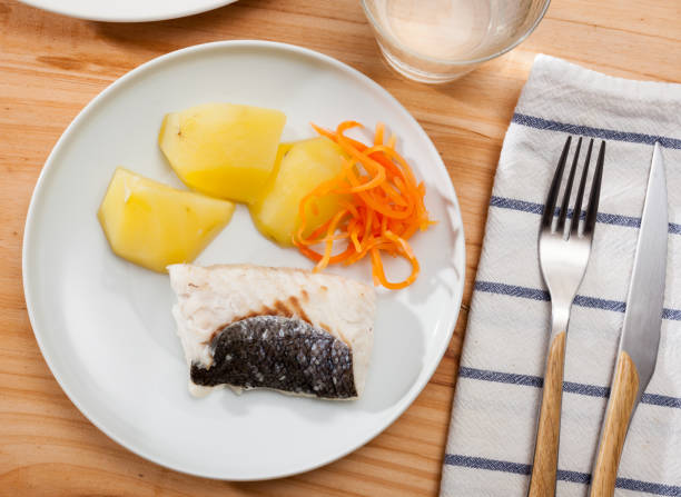 istock Pollock prepared on steam. Diet food 1210656773