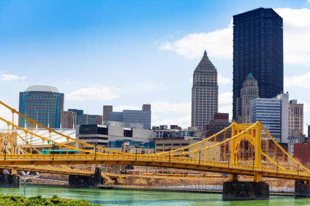 istock Pittsburg downtown and Roberto Clemente Bridge view 1210659430