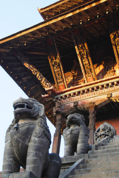 istock Rock lions at Nyatapola Temple, Nepal 1210660802