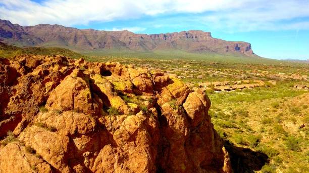 istock Village on a plateau between mountains 1210661994