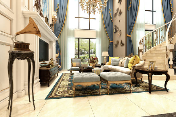 istock 3D Render of Living room 1210662027