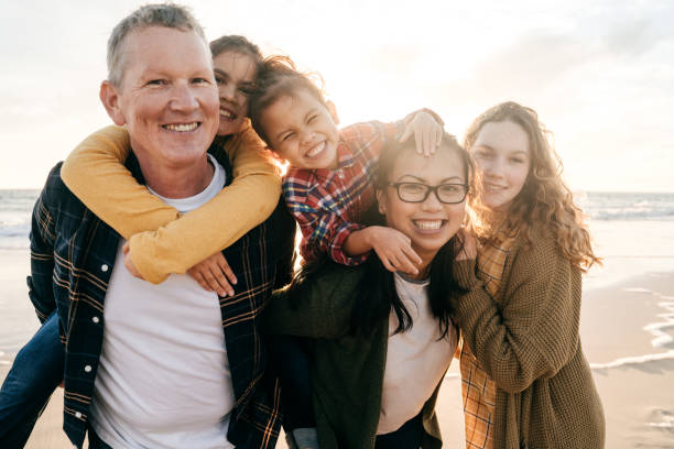 istock Blended family on vacation 1210666308