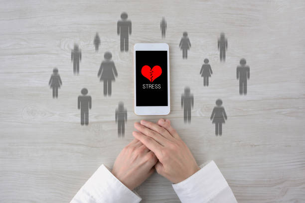 istock Person feeling stress from human relationships with smart phone 1210670854