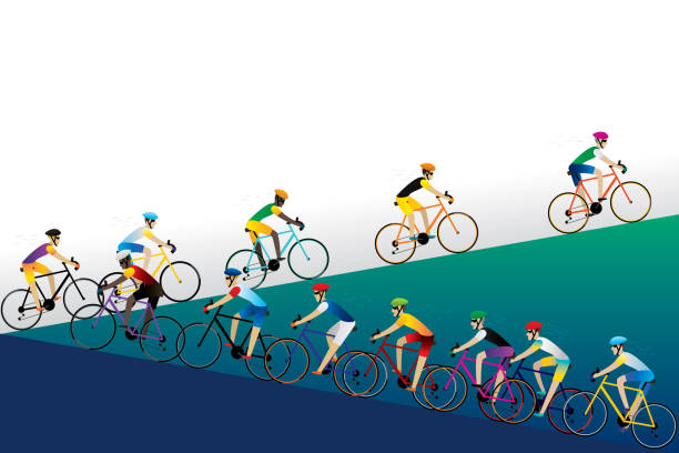 ilustraciones, imágenes clip art, dibujos animados e iconos de stock de atleta ciclista - cycle racing