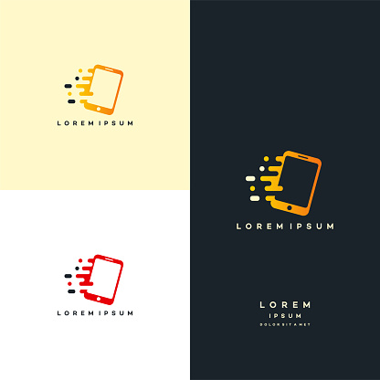 Fast Phone logo designs concept vector, Modern Phone Booster logo