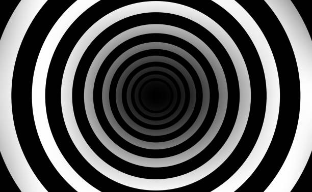 schwarz-weiß zimmer - spiralmuster stock-grafiken, -clipart, -cartoons und -symbole