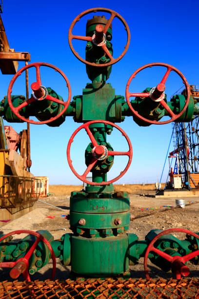 istock Oil pipes and valves 1210681462