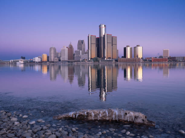 istock Detroit, Michigan - Panorama at Dawn 1210686894
