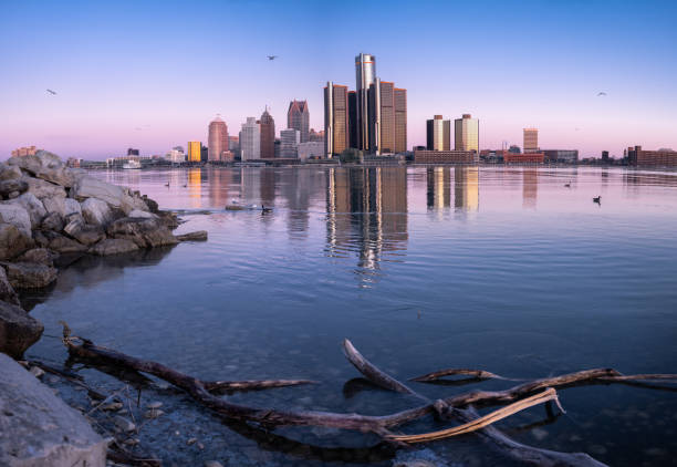 istock Detroit, Michigan - Panorama at Dawn 1210687032