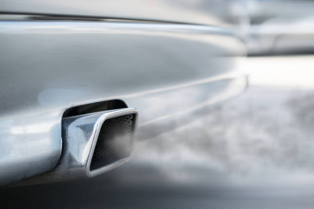 istock Close up car exhaust pipe 1210689844