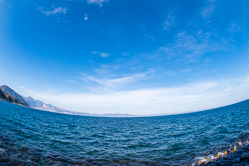 Beppu Bay Oita Japan, Blue Sky and Sea