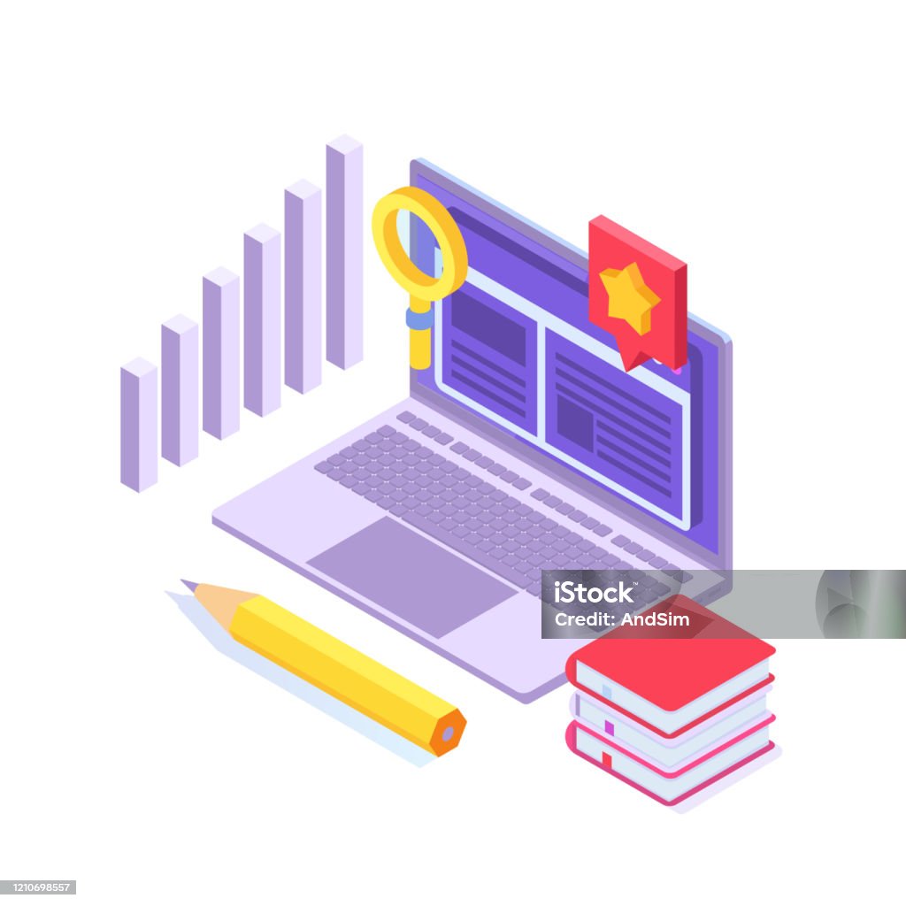 Case Study Writing Module Vector Image Case Study Concept With Tiny Character Flat Style Isometric Vector ...