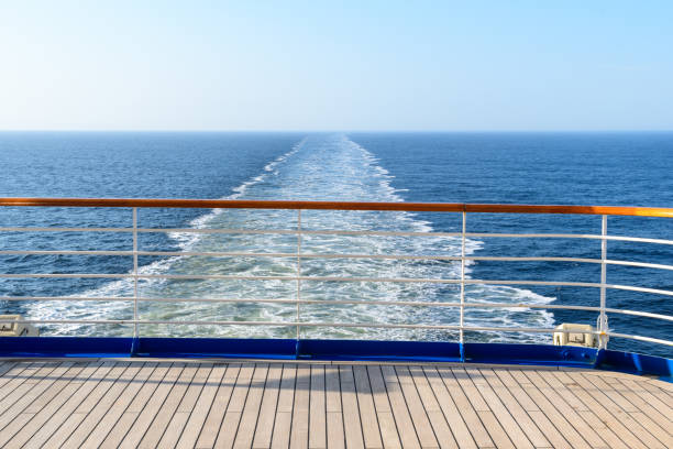 istock View of the wake waves behind the stern. 1210708044
