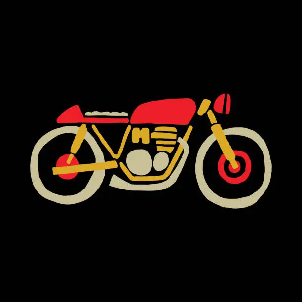 Vector illustration of Motorcycle graphic illustration vector art t-shirt design