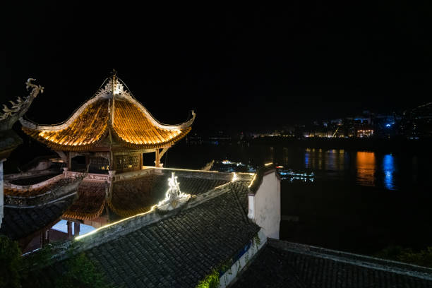 Zhang Fei Temple at night