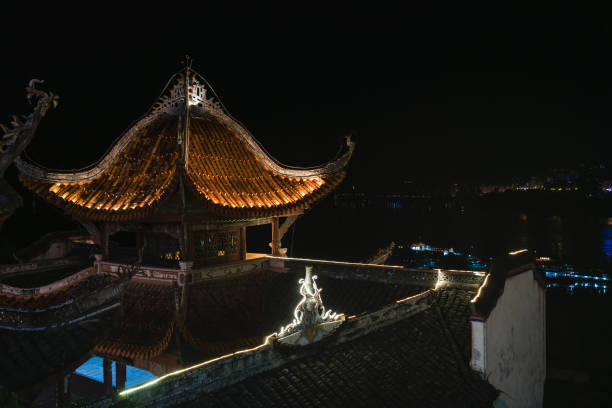 istock Zhang Fei Temple at night 1210714252