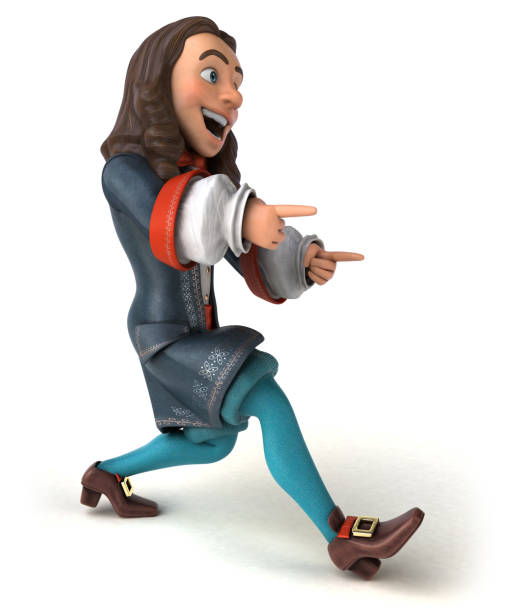 istock Cartoon man in historical baroque costume 1210714311