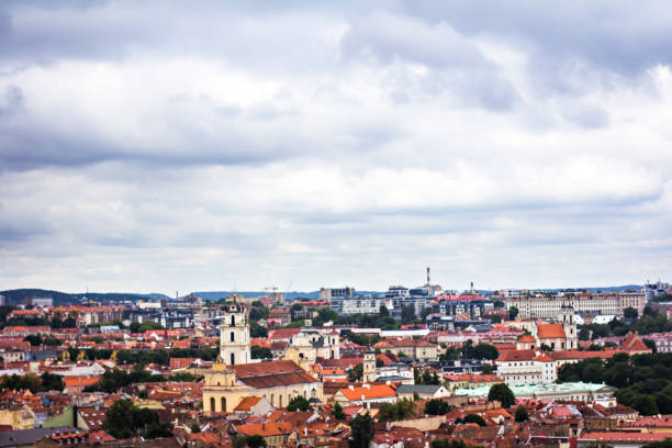 istock Old city landscape from Gediminas Castle Tower Vilnius Lithuania 1210716916