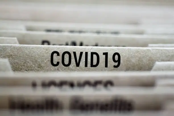 Photo of Folder of Coronavirus covid-19 2019 nCoV outbreak
